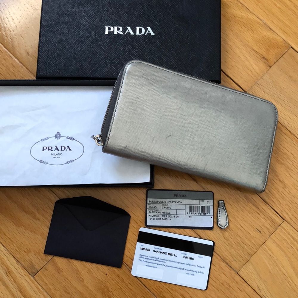 Prada Silver Continental Wallet - image 2